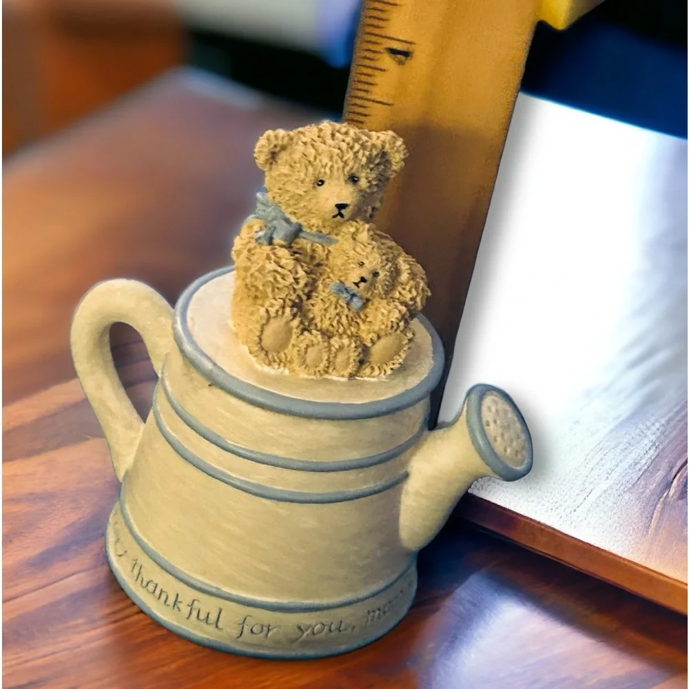 Beary Thankful For You Mom 2002 Inpirio Zondervan Watercan Bears Trinket box